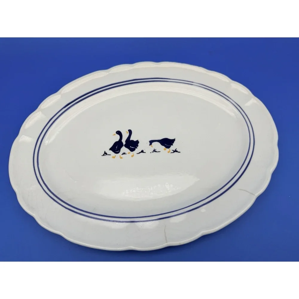 Vintage Ceramica Castellania Goose Platter 14